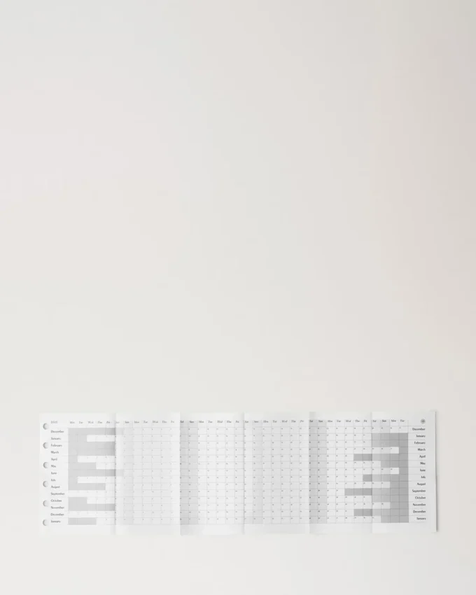 2025 Taschenkalender-Einlage, weißes Papier, Herren