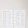 2025 Taschenkalender-Einlage, weißes Papier, Herren