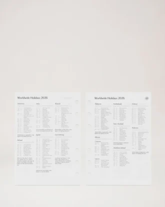 2026 Agenda-Tagebucheinlage, weißes Papier, für Frauen