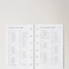 2026 Taschenkalender-Einlage, weißes Papier, Damen