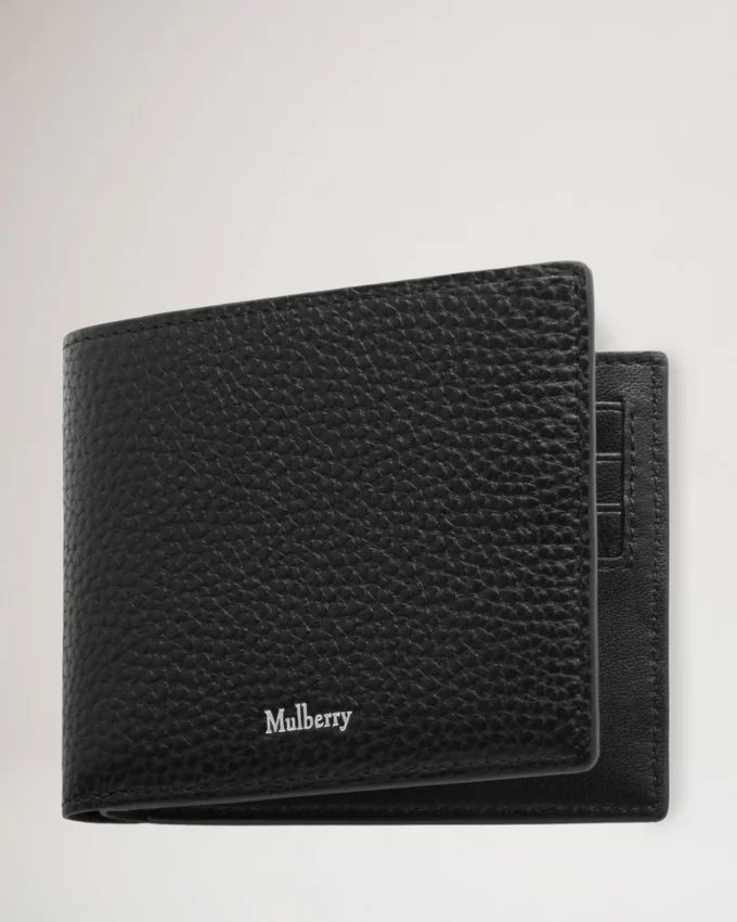 8-Karten-Brieftasche Schwarz Kleine klassische Narbung Herren 8-Karten-Brieftasche Schwarz Kleine klassische Narbung Herren