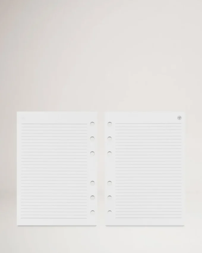 Agenda-Einlage mit liniertem Papier, weißes Papier, Herren