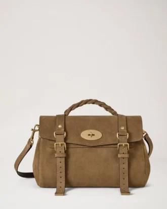 Alexa Salcombe Sandfarbenes Wildleder