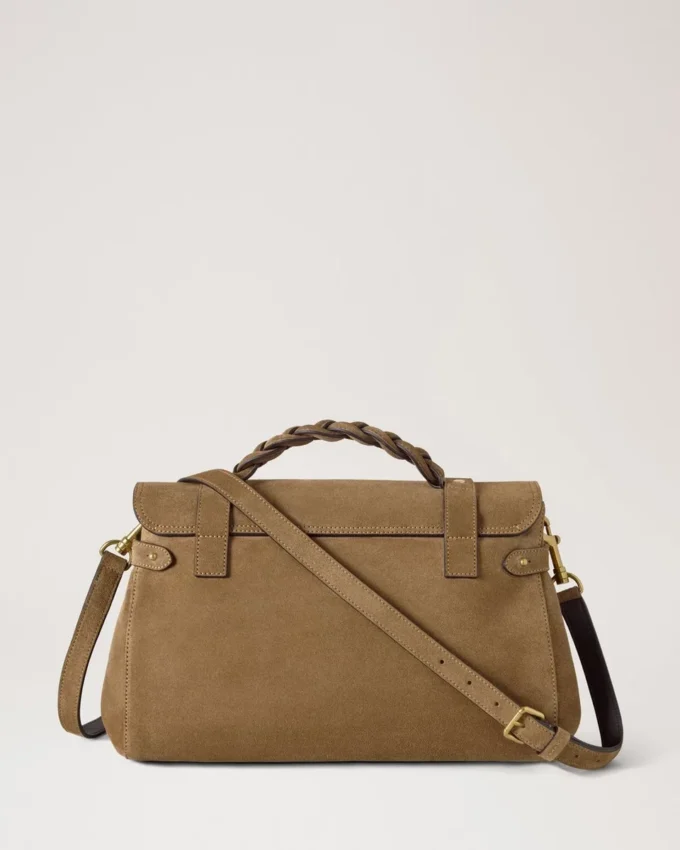 Alexa Salcombe Sandfarbenes Wildleder