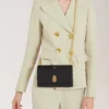Amberley Clutch aus schwarzem, quergenarbtem Leder Amberley Amberley Clutch aus schwarzem, quergenarbtem Leder Amberley