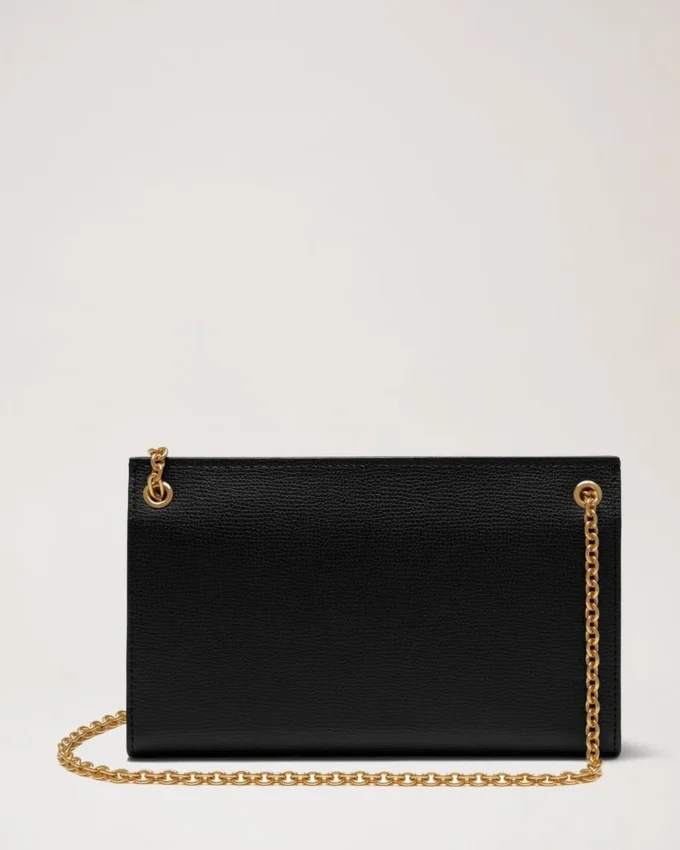 Amberley Clutch aus schwarzem, quergenarbtem Leder Amberley Amberley Clutch aus schwarzem, quergenarbtem Leder Amberley