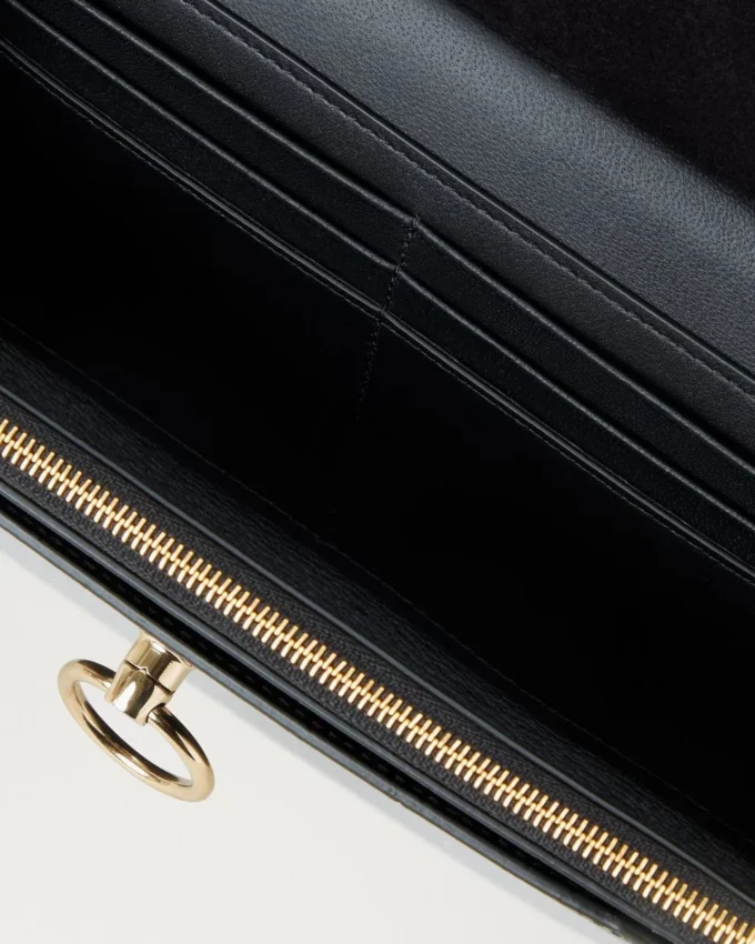 Amberley Clutch Schwarz Glänzend Small Croc Damen