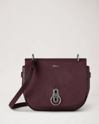Amberley Satchel Black Cherry Small Classic Grain
