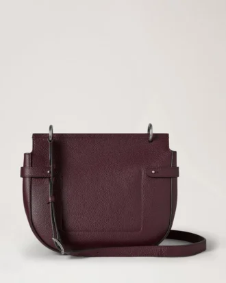 Amberley Satchel Black Cherry Small Classic Grain