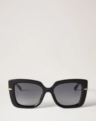 Amberley Square Sonnenbrille Schwarzes Bio-Acetat Damen