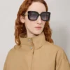 Amberley Square Sonnenbrille Schwarzes Bio-Acetat Damen Amberley Square Sonnenbrille Schwarzes Bio-Acetat Damen