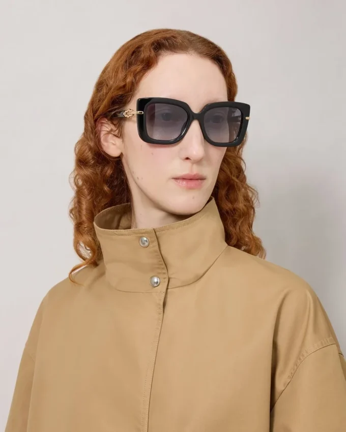 Amberley Square Sonnenbrille Schwarzes Bio-Acetat Damen Amberley Square Sonnenbrille Schwarzes Bio-Acetat Damen