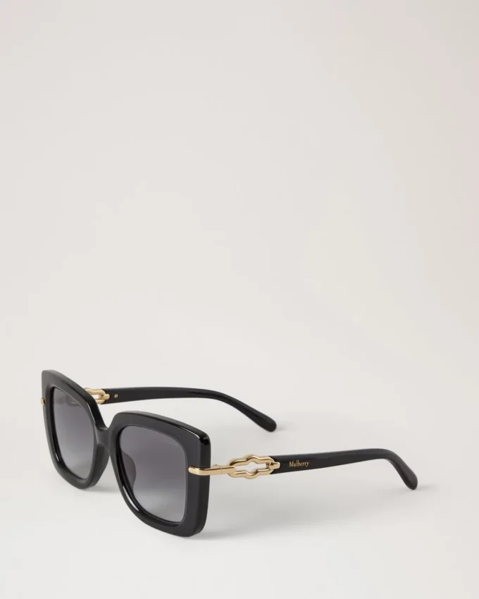 Amberley Square Sonnenbrille Schwarzes Bio-Acetat Damen Amberley Square Sonnenbrille Schwarzes Bio-Acetat Damen