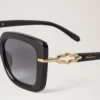 Amberley Square Sonnenbrille Schwarzes Bio-Acetat Damen Amberley Square Sonnenbrille Schwarzes Bio-Acetat Damen
