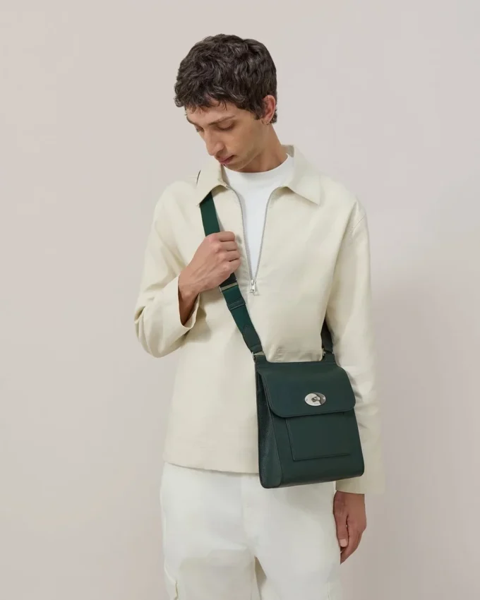 Antony Mulberry Green Small Classic Grain Herren