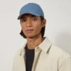 Baseballkappe mit Karomuster aus Denim-Baumwolle für Herren Baseballkappe mit Karomuster aus Denim-Baumwolle für Herren