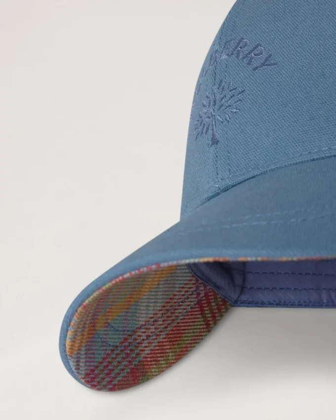 Baseballkappe mit Karomuster aus Denim-Baumwolle für Herren Baseballkappe mit Karomuster aus Denim-Baumwolle für Herren