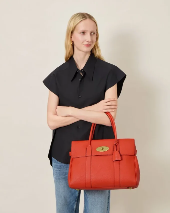 Bayswater Coral Orange Small Classic Grain Familie