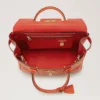 Bayswater Coral Orange Small Classic Grain Familie