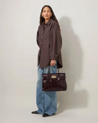 Bayswater Deep Aubergine Lackleder Damen