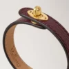Bayswater Dünnes Armband Black Cherry Small Classic Grain & Messing Bayswater Dünnes Armband Black Cherry Small Classic Grain & Messing