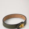 Bayswater Dünnes Armband Juniper Green Small Classic Grain & Messing Bayswater Dünnes Armband Juniper Green Small Classic Grain & Messing