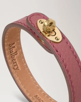 Bayswater Dünnes Armband Pink Scrumpy Small Classic Grain & Messing
