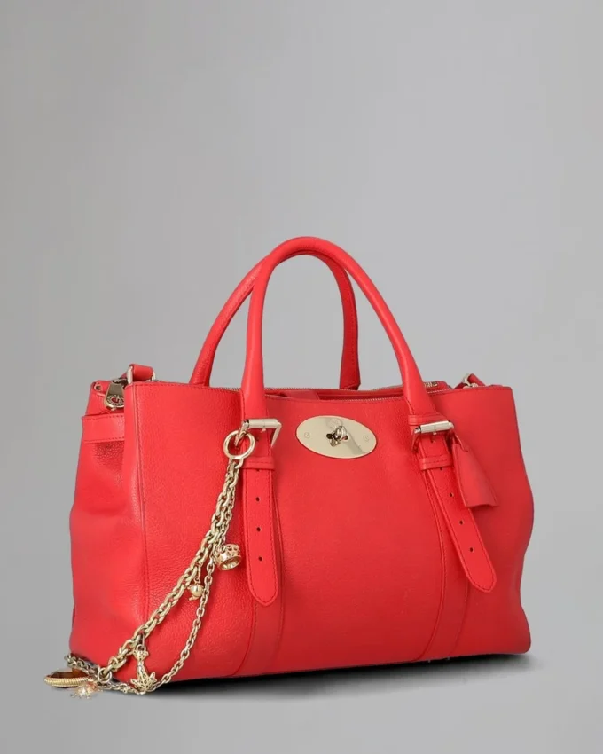 Bayswater Double Zip Tote Secondhand Hibiscus Small Classic Grain