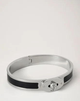 Bayswater Emaille-Armband Schwarz Edelstahl & Emaille