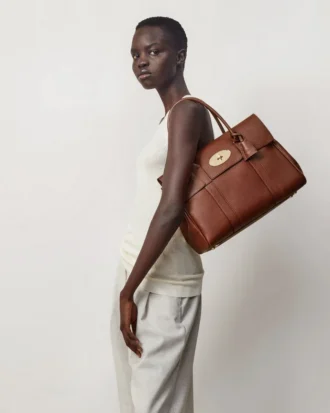 Bayswater in Eiche, kleine Tasche aus Leder mit klassischer Narbung, Mulberry