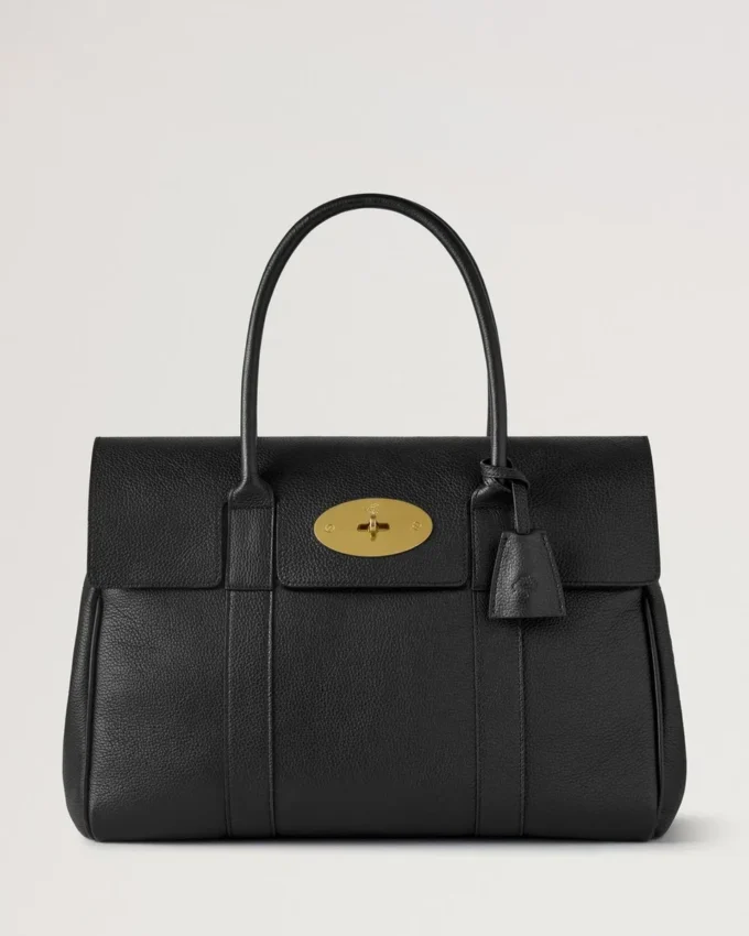 Bayswater in Schwarz & Messing Kleine Tasche mit klassischer Narbung Mulberry Bayswater in Schwarz & Messing Kleine Tasche mit klassischer Narbung Mulberry