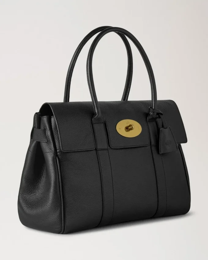 Bayswater in Schwarz & Messing Kleine Tasche mit klassischer Narbung Mulberry Bayswater in Schwarz & Messing Kleine Tasche mit klassischer Narbung Mulberry