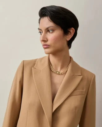 Bayswater Klobige Kettenhalskette Gold Edelstahl