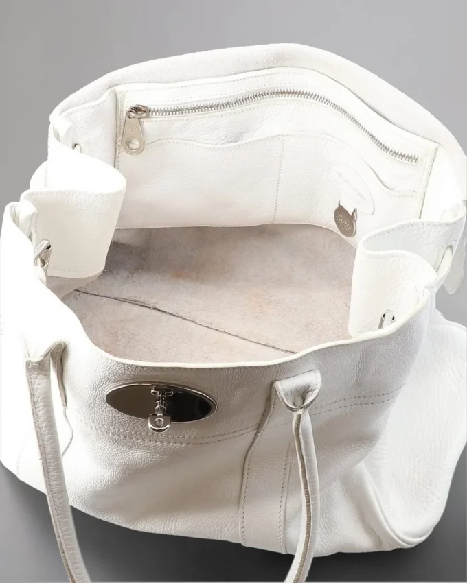 Bayswater Pre-Loved White Soft Tumbled Pre-Loved Taschen