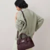Bayswater Satchel Black Cherry Heavy Grain Bayswater
