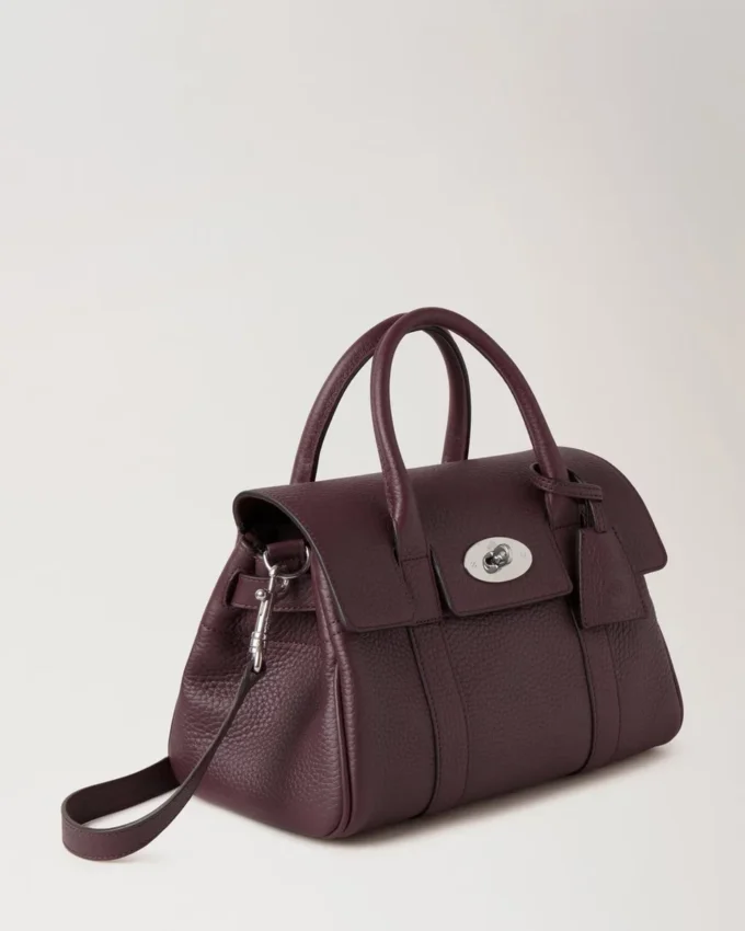 Bayswater Satchel Black Cherry Heavy Grain Bayswater
