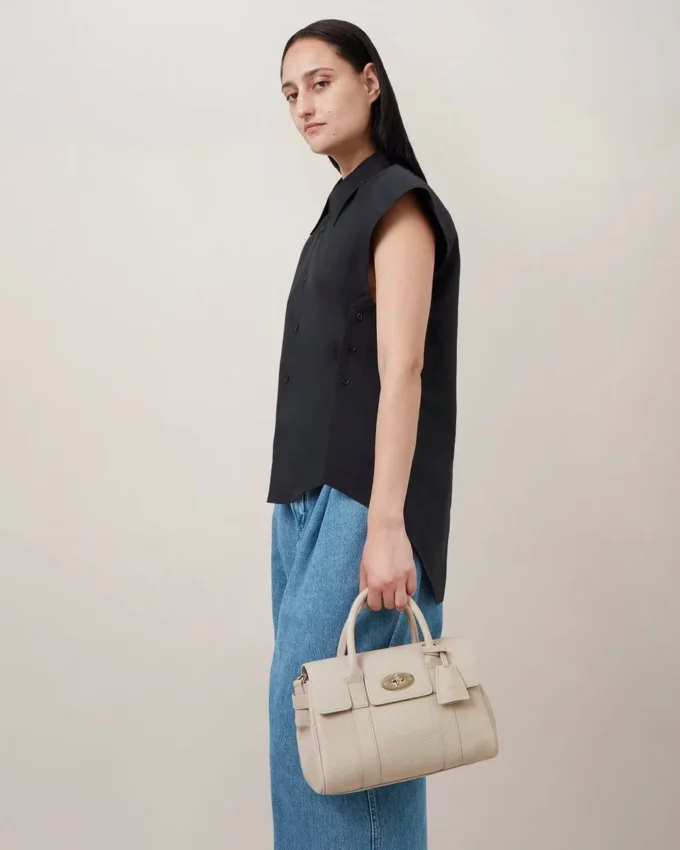 Bayswater Satchel Chalk Heavy Grain Damen