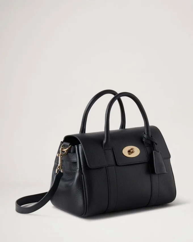 Bayswater Satchel in Schwarz, klein, klassisches Mulberry-Leder Bayswater Satchel in Schwarz, klein, klassisches Mulberry-Leder