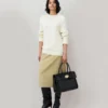 Bayswater Schwarz Glänzend Klein Krokodil Damen