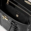 Bayswater Schwarz Glänzend Klein Krokodil Damen