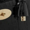 Bayswater Schwarz Glänzend Klein Krokodil Damen