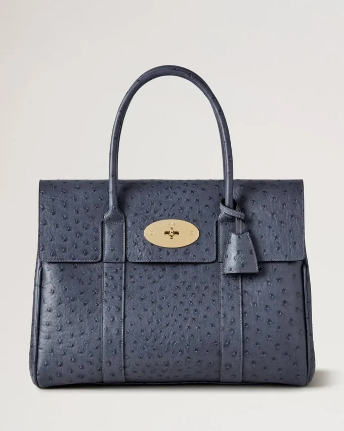 Bayswater Stormy Blue Straußenleder Damen Bayswater Stormy Blue Straußenleder Damen