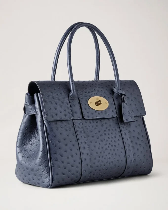 Bayswater Stormy Blue Straußenleder Damen Bayswater Stormy Blue Straußenleder Damen