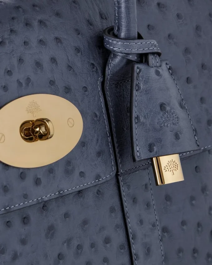 Bayswater Stormy Blue Straußenleder Damen Bayswater Stormy Blue Straußenleder Damen