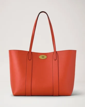 Bayswater Tote Coral Orange Small Classic Grain