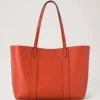 Bayswater Tote Coral Orange Small Classic Grain