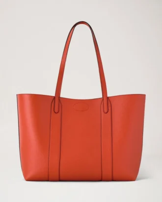 Bayswater Tote Coral Orange Small Classic Grain