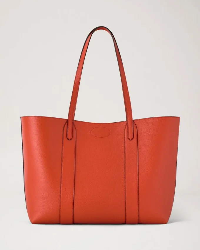 Bayswater Tote Coral Orange Small Classic Grain