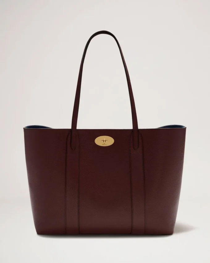 Bayswater Tote in Burgunderrot, kleines klassisches Narbleder, Mulberry Bayswater Tote in Burgunderrot, kleines klassisches Narbleder, Mulberry