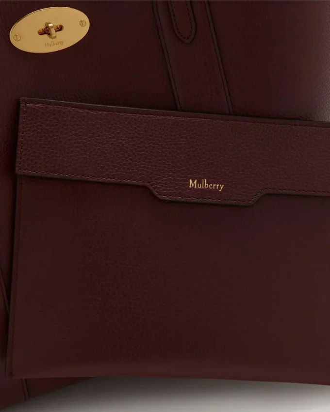 Bayswater Tote in Burgunderrot, kleines klassisches Narbleder, Mulberry Bayswater Tote in Burgunderrot, kleines klassisches Narbleder, Mulberry